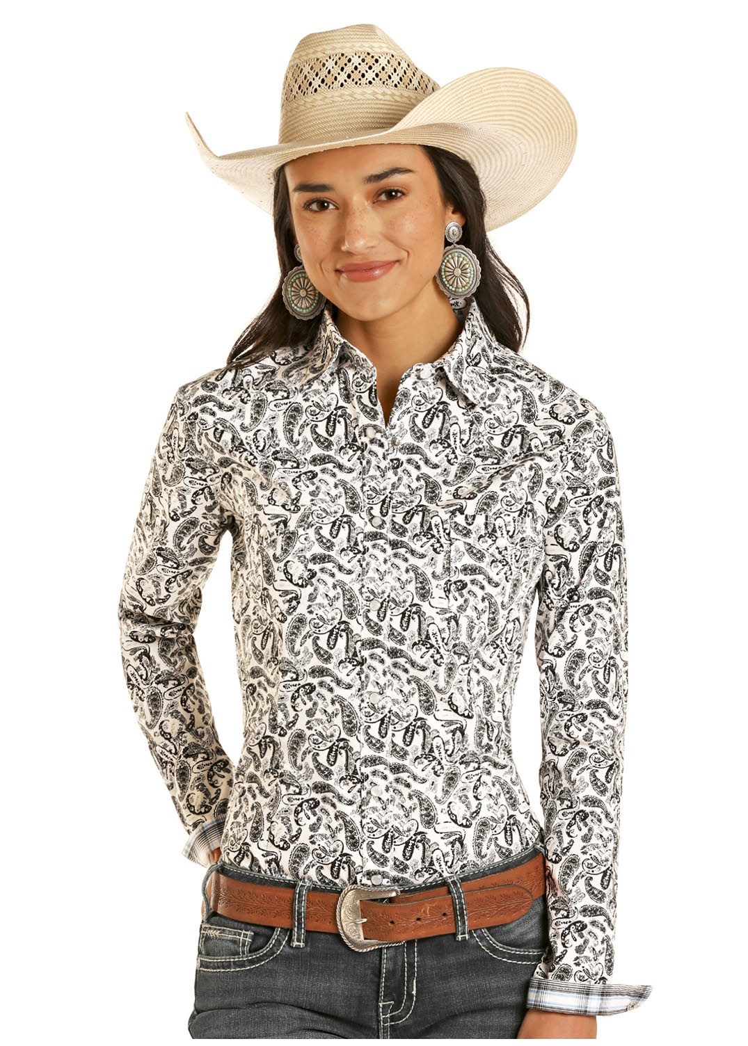 Ladies Panhandle Slim Paisley Western Shirt | Western World Saddlery ...