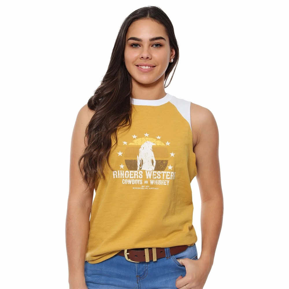 Ringers Western Women's Sedona Muscle Tank Top | Western World Saddlery ...