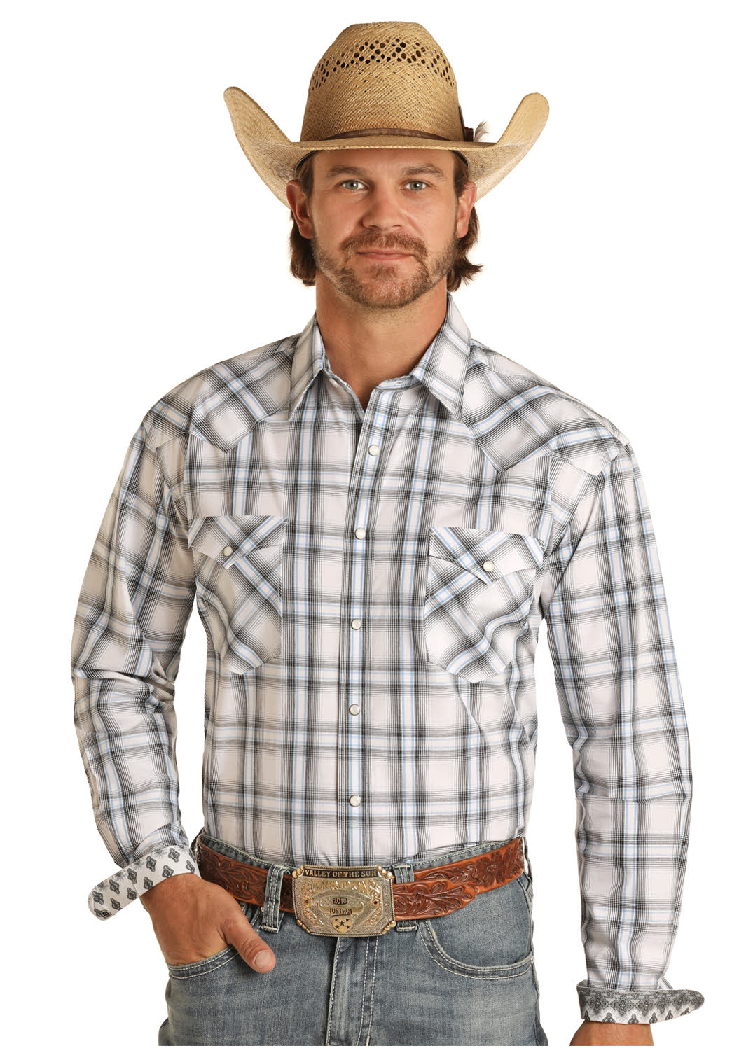 Mens Panhandle Slim Check Western Shirts | Western World Saddlery ...